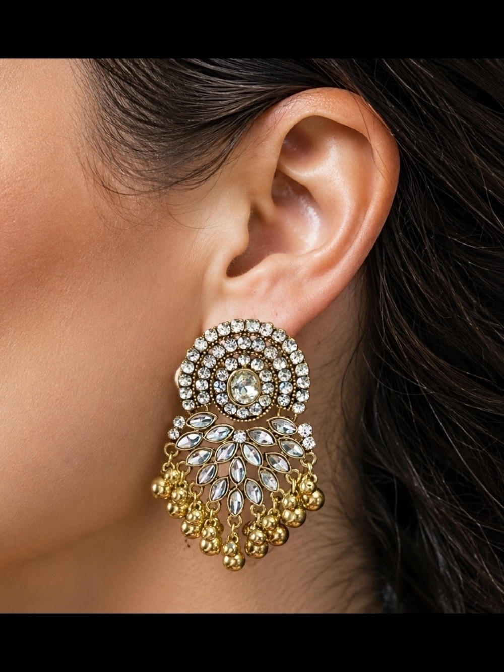 ANTHROPOLOGIE CHANDALIER BAUBLE VINTAGE EARRINGS